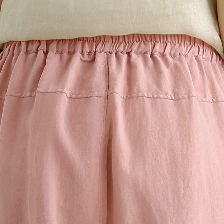 Buddha Stones Pantaloni estivi casual da donna a tinta unita, affusolati e con tasche. - image 25