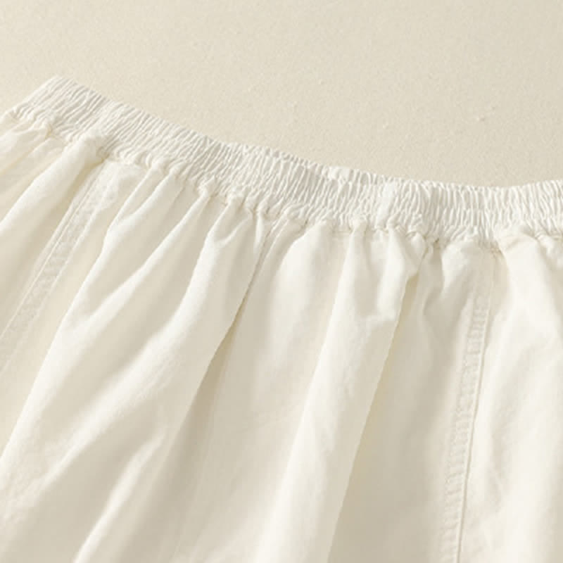 Buddha Stones Pantaloni estivi casual da donna a tinta unita con elastico in vita e gamba affusolata e tasche. - image 12