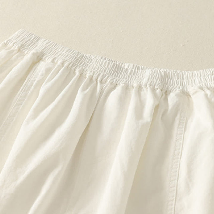 Buddha Stones Pantaloni estivi casual da donna a tinta unita con elastico in vita e gamba affusolata e tasche. - image 12