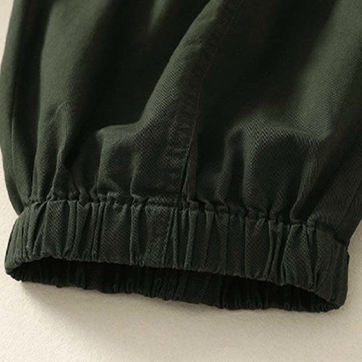 Buddha Stones Pantaloni estivi casual da donna a tinta unita con elastico in vita e gamba affusolata e tasche. - image 4