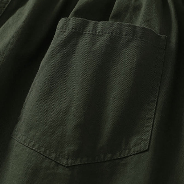 Buddha Stones Pantaloni estivi casual da donna a tinta unita con elastico in vita e gamba affusolata e tasche. - image 2