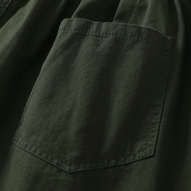 Buddha Stones Pantaloni estivi casual da donna a tinta unita con elastico in vita e gamba affusolata e tasche. - image 2