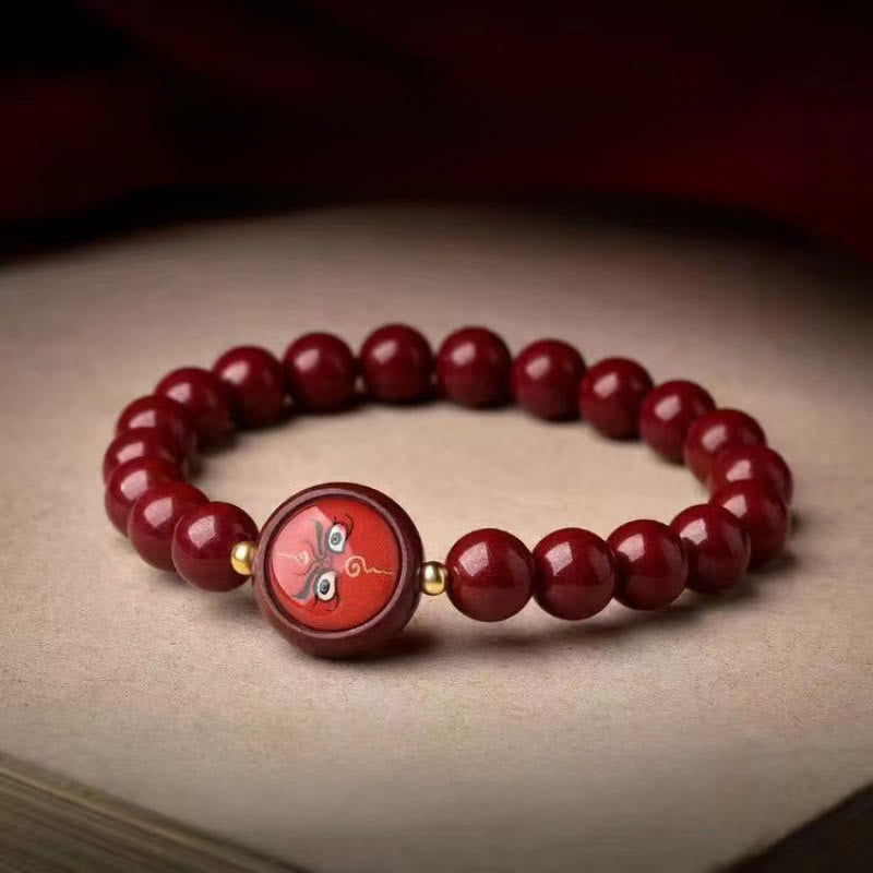 Buddha Stones Braccialetto portafortuna delle Cinque Direzioni e della Ricchezza con Cinnabro Naturale - Jambhala rossa da 8 mm (circonferenza del polso 15-16 cm) - Cinabro - image 11