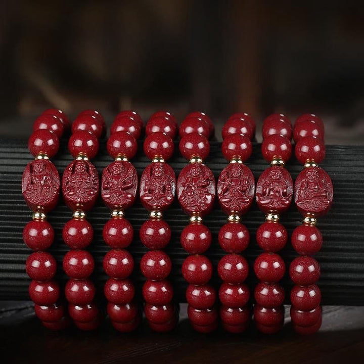 Buddha Stones Braccialetto portafortuna in cinabro con Buddha dello zodiaco cinese - image 16