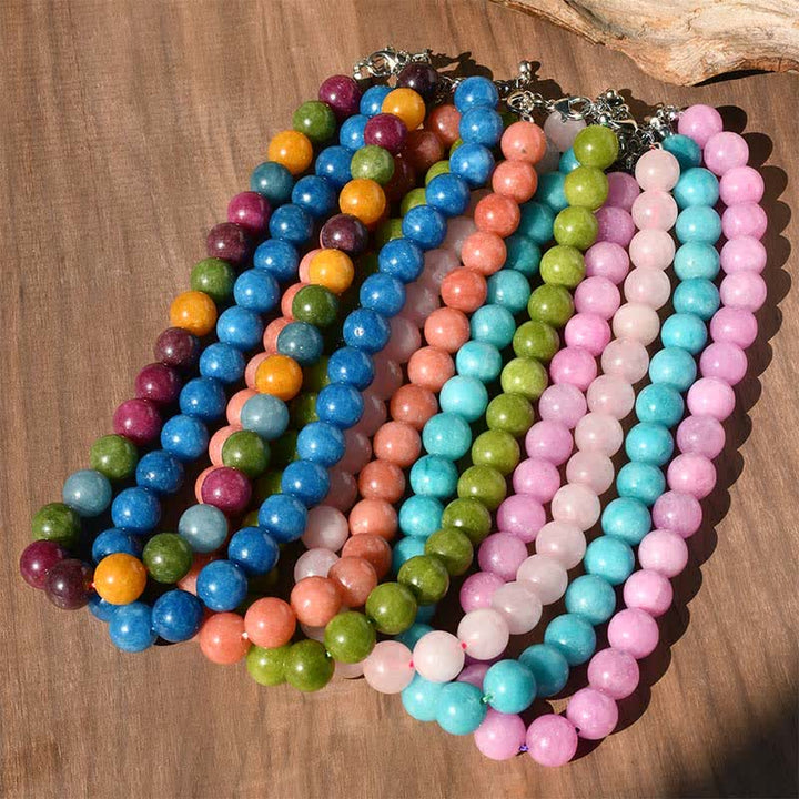 Buddha Stones Collana curativa con perle di tormalina acquamarina naturale da 12 mm - image 20