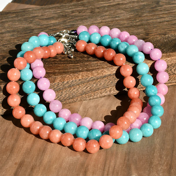 Buddha Stones Collana curativa con perle di tormalina acquamarina naturale da 12 mm - image 17
