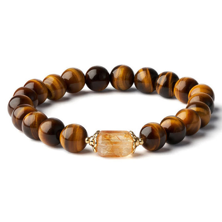 Buddha Stones Bracciale rinforzato con perle di citrino occhio di tigre - image 8