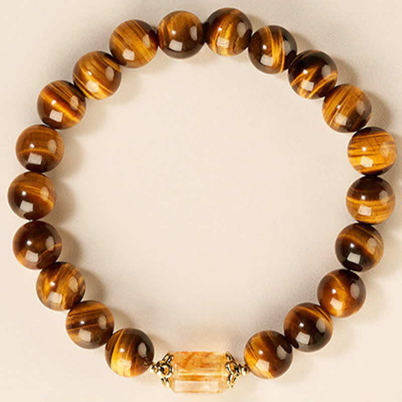 Buddha Stones Bracciale rinforzato con perle di citrino occhio di tigre - image 4