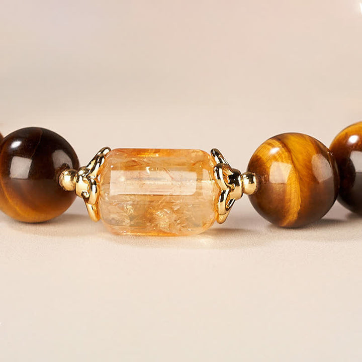 Buddha Stones Bracciale rinforzato con perle di citrino occhio di tigre - image 12