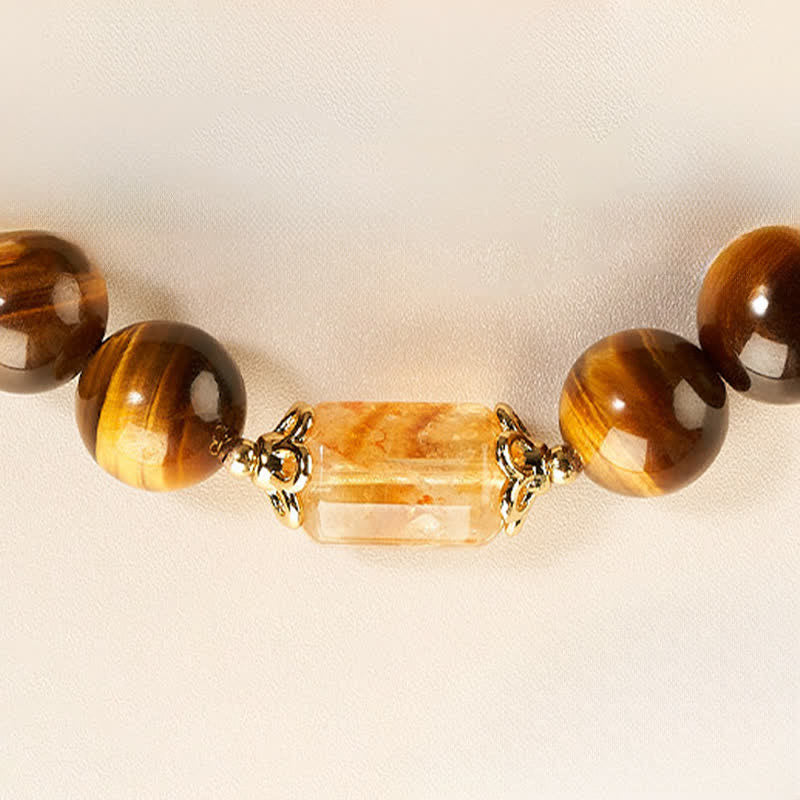 Buddha Stones Bracciale rinforzato con perle di citrino occhio di tigre - image 11