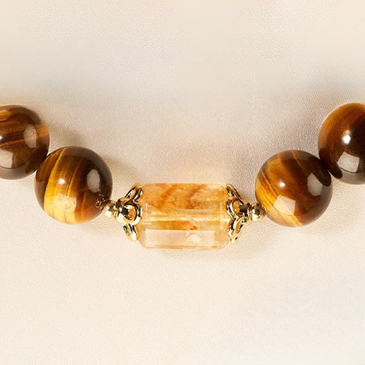 Buddha Stones Bracciale rinforzato con perle di citrino occhio di tigre - image 11