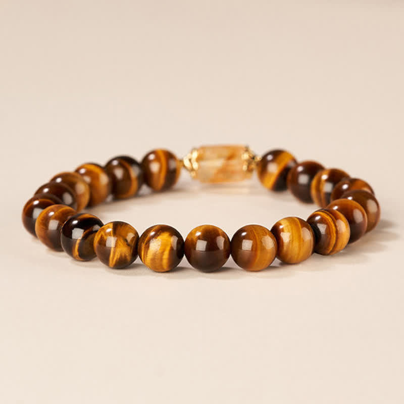 Buddha Stones Bracciale rinforzato con perle di citrino occhio di tigre - image 2