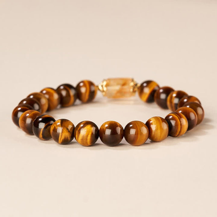 Buddha Stones Bracciale rinforzato con perle di citrino occhio di tigre - image 2