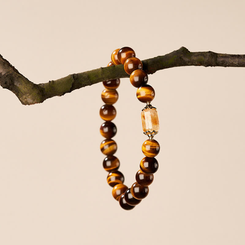 Buddha Stones Bracciale rinforzato con perle di citrino occhio di tigre - image 9
