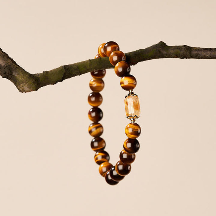Buddha Stones Bracciale rinforzato con perle di citrino occhio di tigre - image 9
