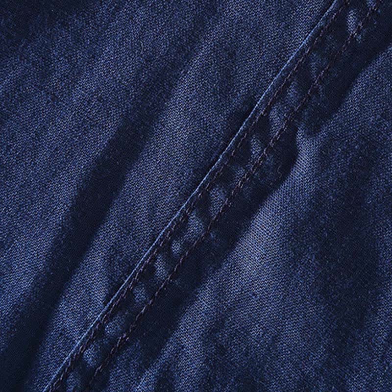 Buddha Stones Camicia da uomo estiva casual a maniche corte in lino con colletto alla coreana e bottoni a rana. - image 6