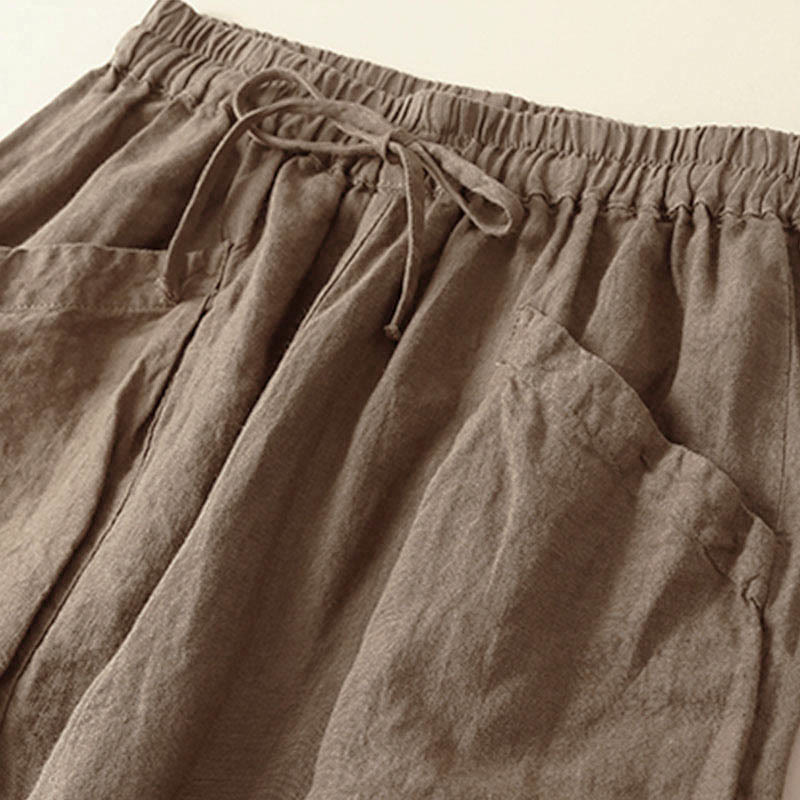 Pantaloni Capri Harem in cotone con tasche da donna Buddha Stones Commute - image 1