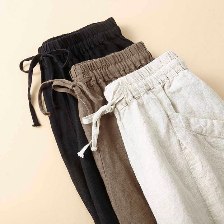 Pantaloni capri harem da donna Buddha Stones Commute con tasche - image 17