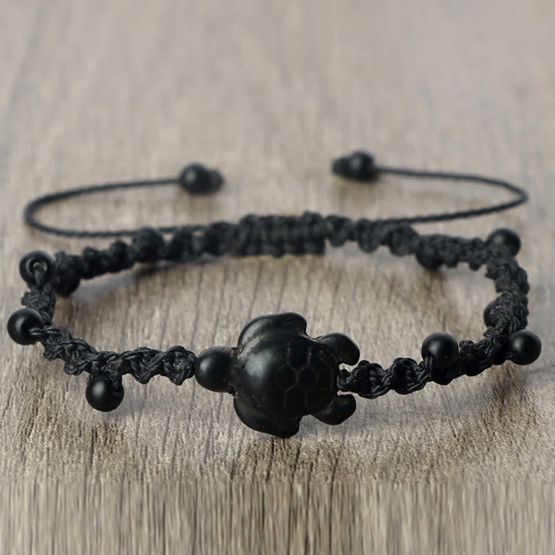 Buddha Stones Bracciale protettivo in corda intrecciata con design a tartaruga turchese - image 8