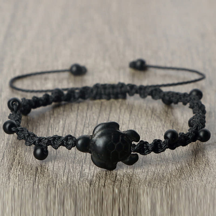 Buddha Stones Bracciale protettivo in corda intrecciata con design a tartaruga turchese - image 8