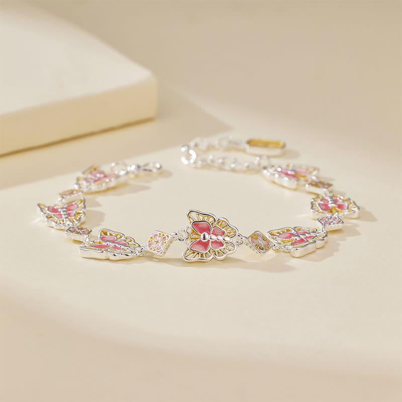 Buddha Stones Bracciale Freedom con farfalla in rame e smalto - image 1