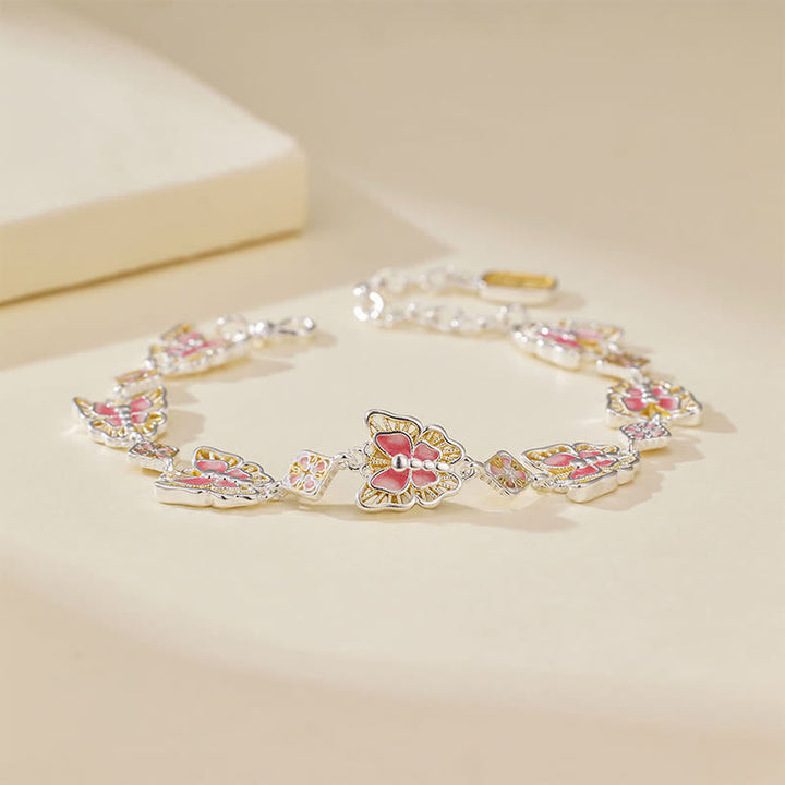 Buddha Stones Bracciale Freedom con farfalla in rame e smalto - image 1