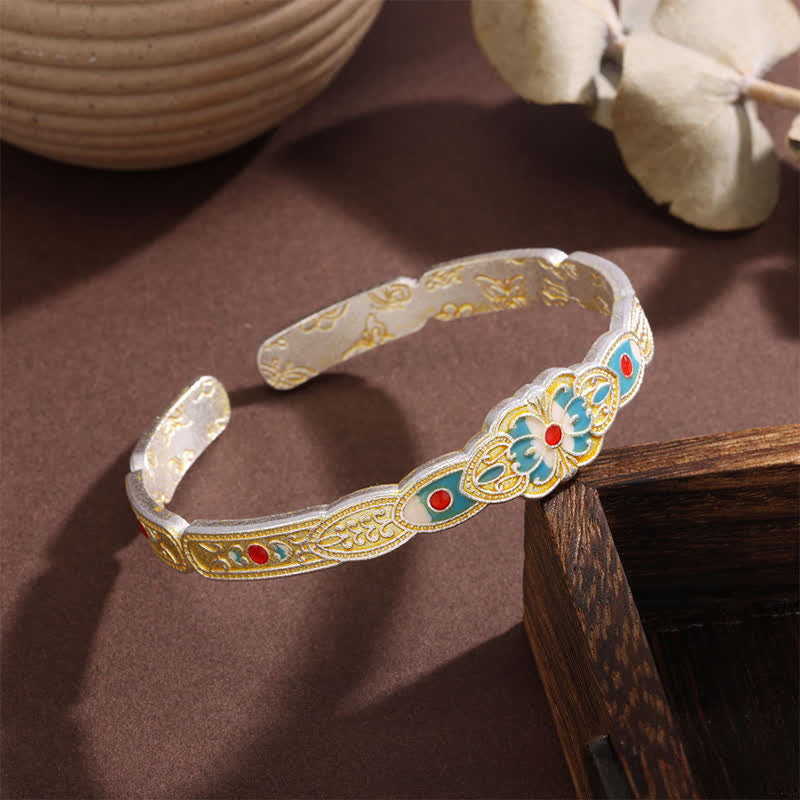 Buddha Stones Bracciale rigido Freedom Cuff con farfalla in rame smaltato - Rame (Connessione♥Messa a terra) - image 0