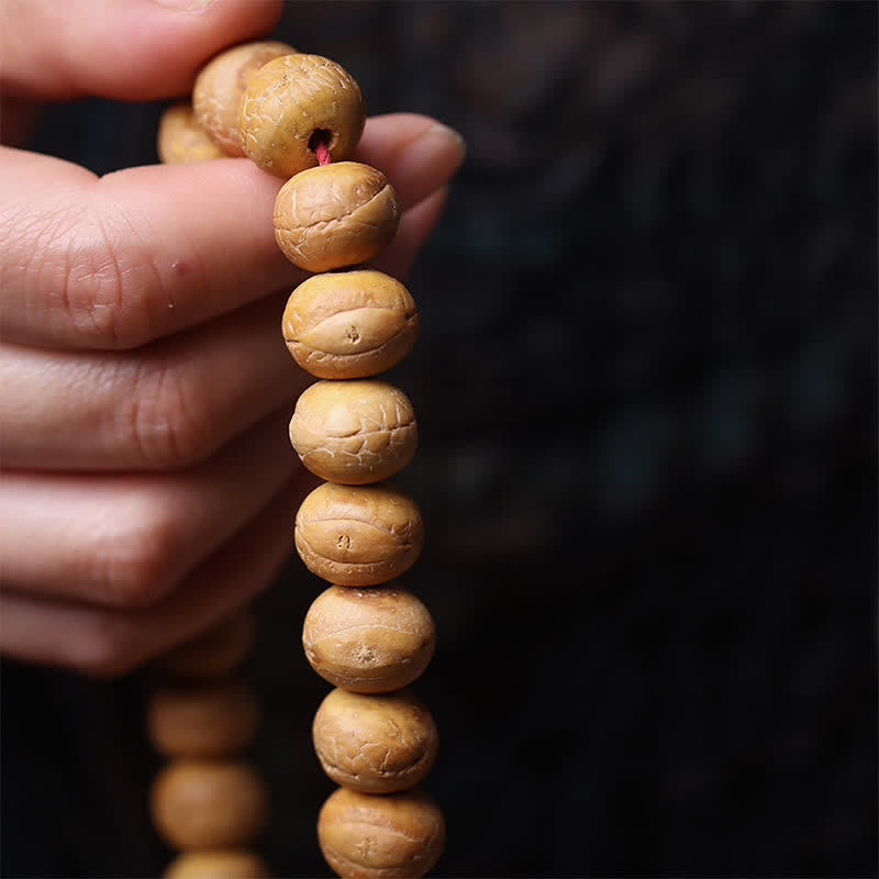 Buddha Stones Bracciale Mala con nappa incisa tibetana e occhio di fenice e Bodhi della saggezza. - image 7