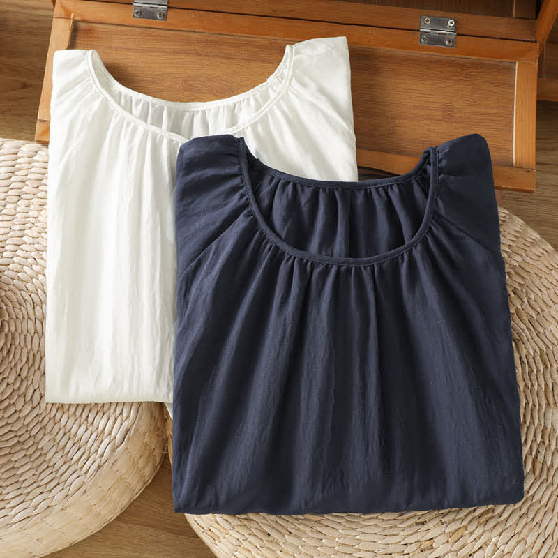 Buddha Stones T-shirt da donna a maniche corte con ricami floreali in stile boho estivo. - image 13