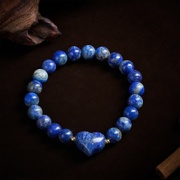 Buddha Stones Bracciale spirituale a forma di cuore con ametista naturale, avventurina verde, occhio di tigre e quarzo fragola. - image 38