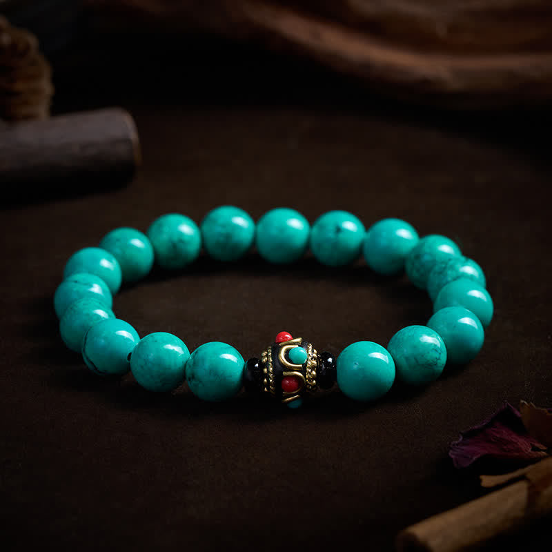 Buddha Stones Bracciale protettivo in turchese tibetano - image 3
