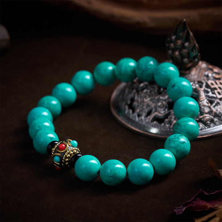 Buddha Stones Bracciale protettivo in turchese tibetano - image 4