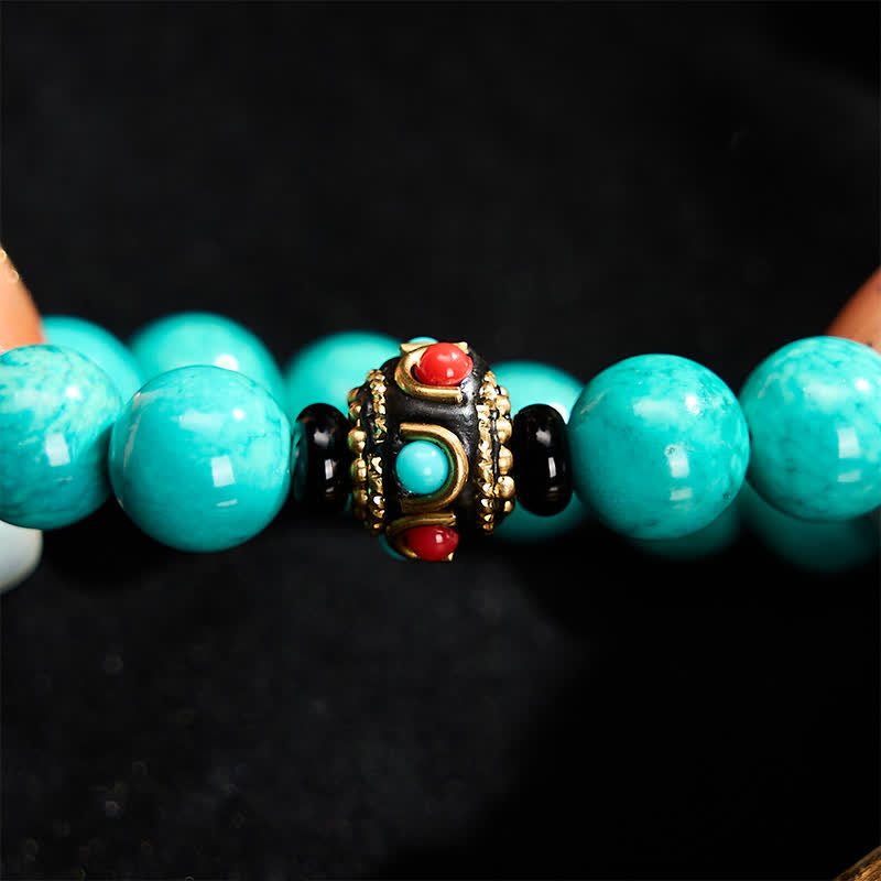 Buddha Stones Bracciale protettivo in turchese tibetano - image 6
