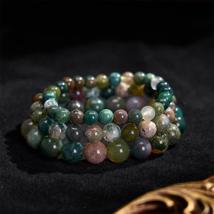 Buddha Stones Bracciale di protezione e pace in pietra naturale: diaspro sedimentario marino e agata. - image 12