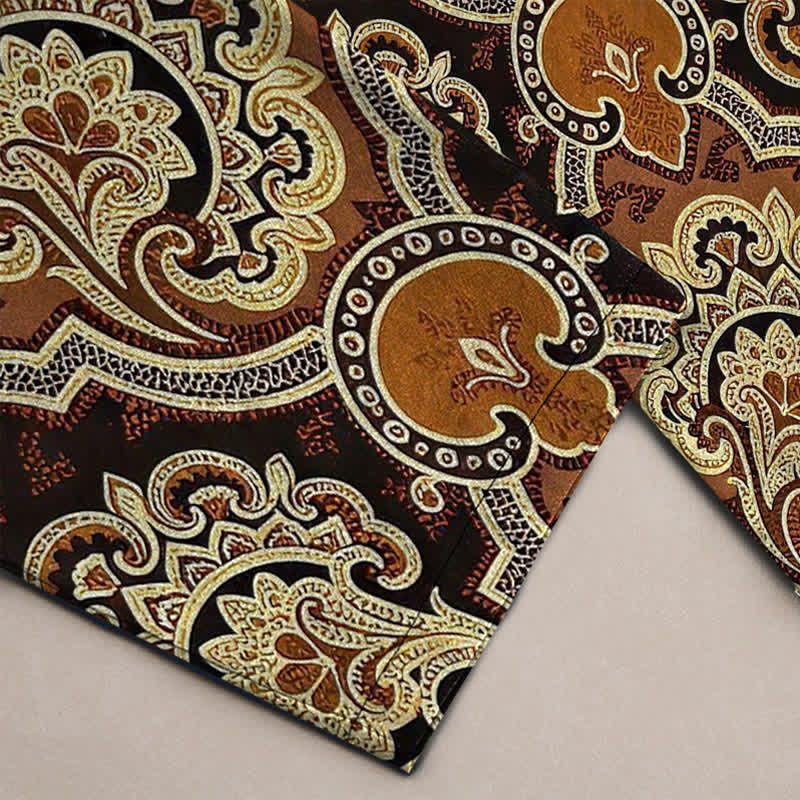 Buddha Stones Pantaloni da uomo affusolati in cotone con motivo geometrico mandala paisley e tasche. - image 3
