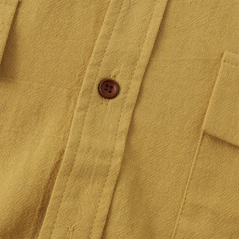 Buddha Stones Camicia da uomo estiva casual a maniche corte con bottoni e tasche decorative - image 5