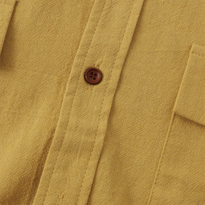 Buddha Stones Camicia da uomo estiva casual a maniche corte con bottoni e tasche decorative - image 5