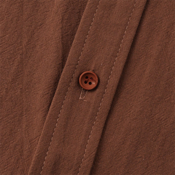 Buddha Stones Camicia da uomo estiva casual a maniche corte con bottoni e tasche decorative - image 34