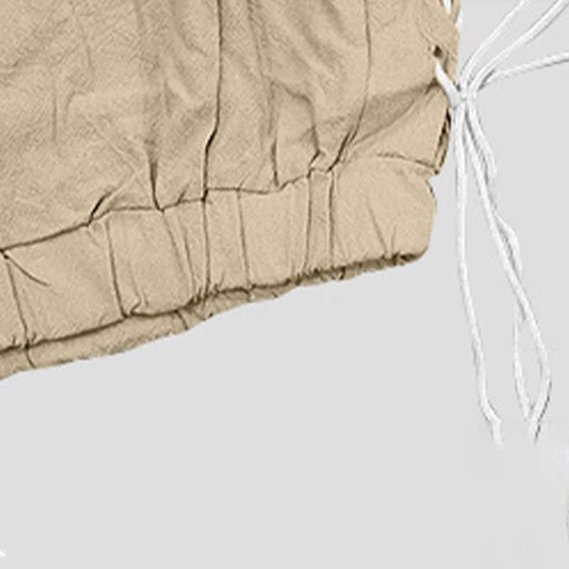 Pantaloncini Bermuda da uomo a gamba dritta con coulisse e spacchi laterali, modello Buddha Stones Summer Casual, con tasche. - image 7