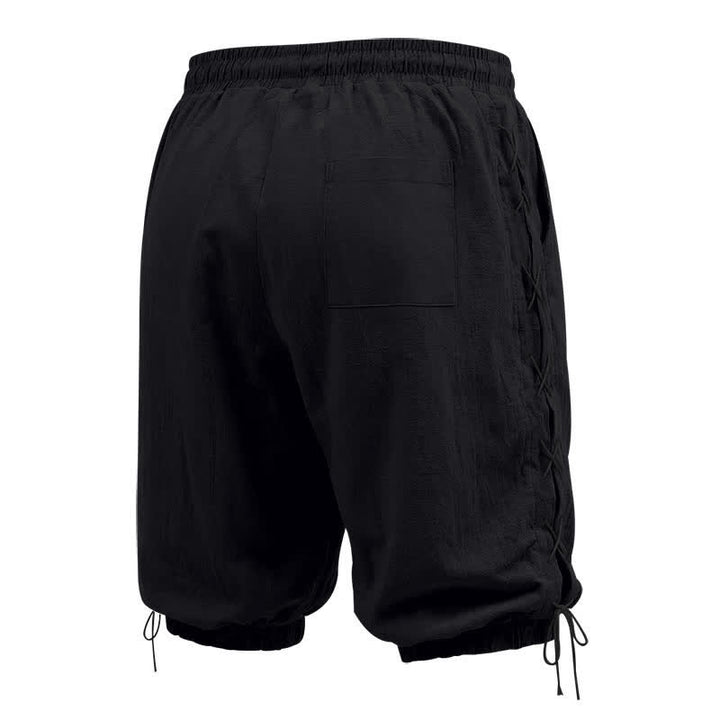 Pantaloncini Bermuda da uomo a gamba dritta con coulisse e spacchi laterali, modello Buddha Stones Summer Casual, con tasche. - image 11