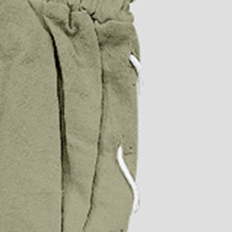 Pantaloncini Bermuda da uomo a gamba dritta con coulisse e spacchi laterali, modello Buddha Stones Summer Casual, con tasche. - image 31
