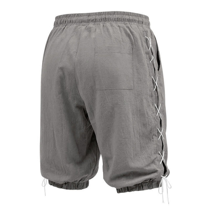Pantaloncini Bermuda da uomo a gamba dritta con coulisse e spacchi laterali, modello Buddha Stones Summer Casual, con tasche. - image 37