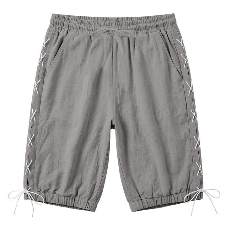 Pantaloncini Bermuda da uomo a gamba dritta con coulisse e spacchi laterali, modello Buddha Stones Summer Casual, con tasche. - Grigio - US/UK/AU44，EU54 (3XL) - image 35