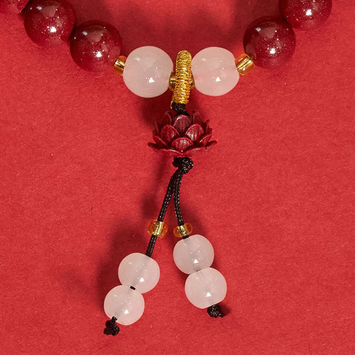 Buddha Stones Bracciale dell'Illuminazione al Loto in Cinnabro - image 12