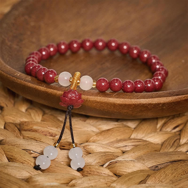Buddha Stones Bracciale dell'Illuminazione al Loto in Cinnabro - image 2