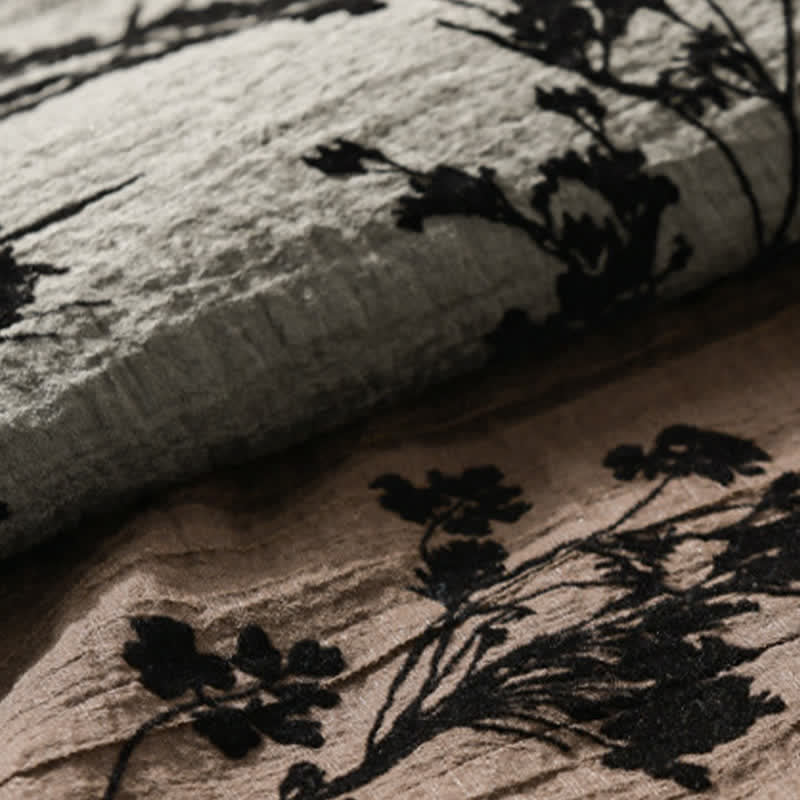 Buddha Stones Camicia da uomo estiva casual a maniche corte con stampa floreale e taschino decorativo. - image 20