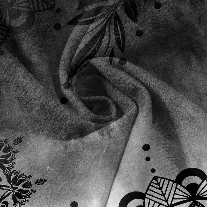 Buddha Stones Pantaloni da uomo affusolati in cotone con motivo mandala sfumato e tasche. - image 11