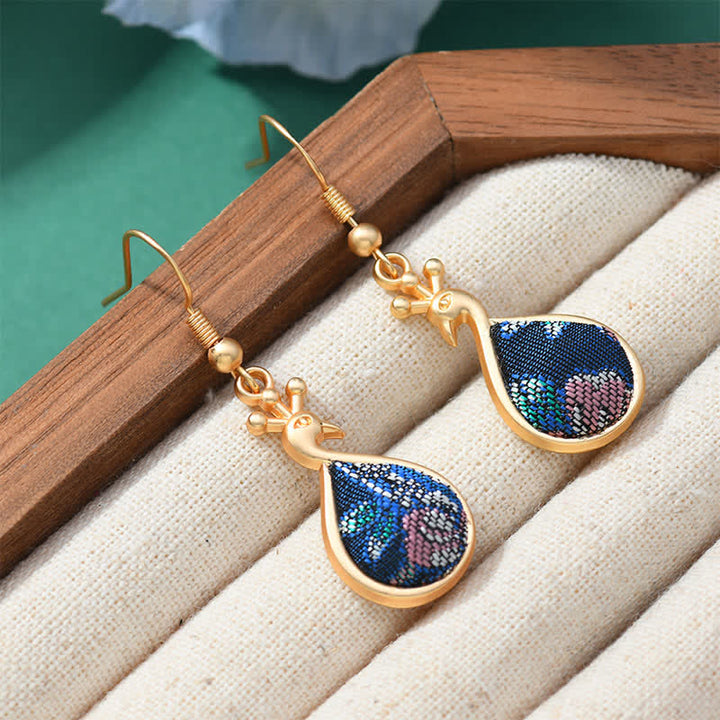 Buddha Stones Orecchini pendenti Song Brocade Colorful Tone Floral Prosperity. - image 13