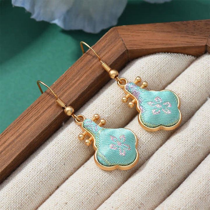 Buddha Stones Orecchini pendenti Song Brocade Colorful Tone Floral Prosperity. - image 12