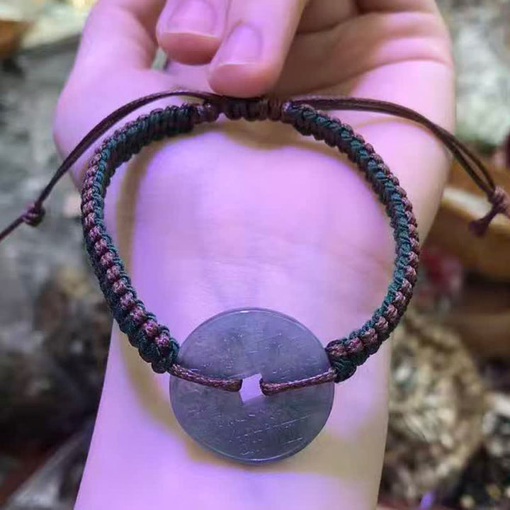 Buddha Stones Bracciale regolabile in giada con fibbia Peace e lavorazione a mano, simbolo di tranquillità. - image 10